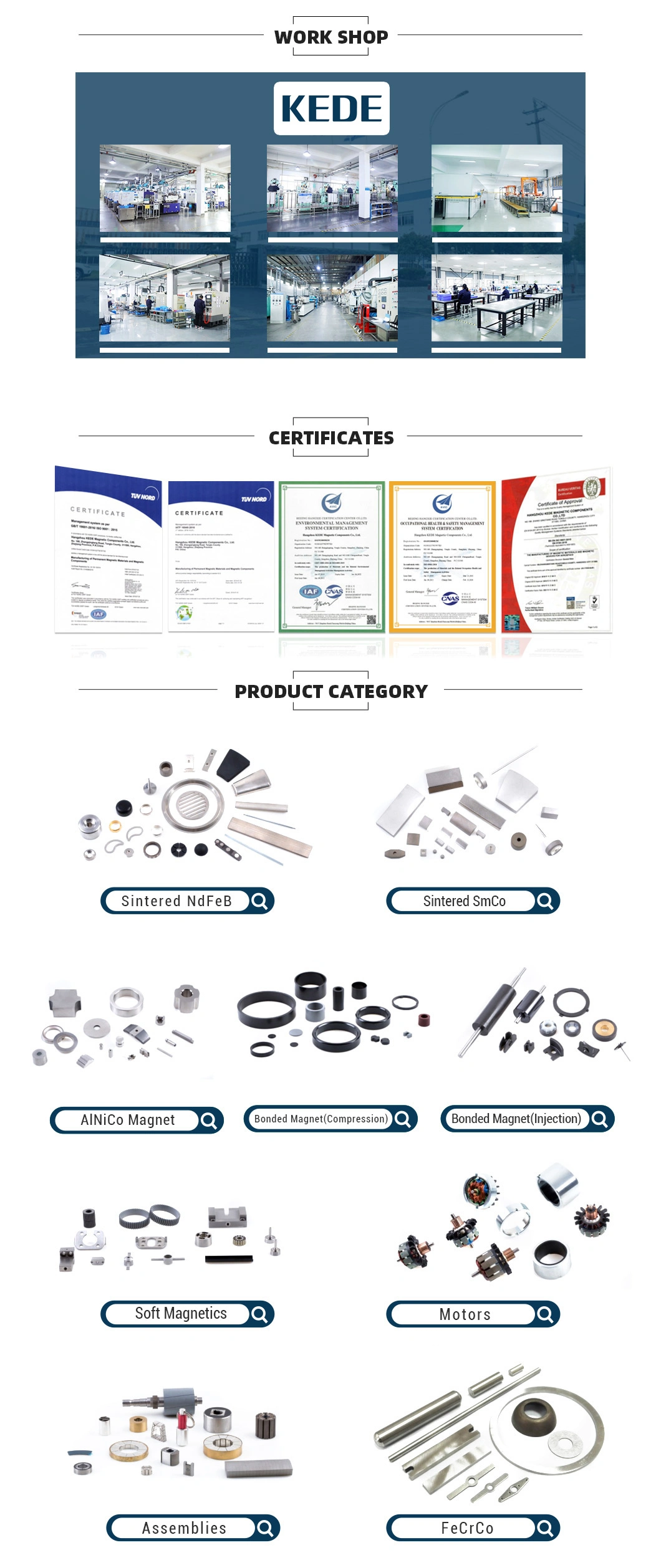 Hot Sale Customizable China Magnetic Material Permanent Rotor Magnet Assembly